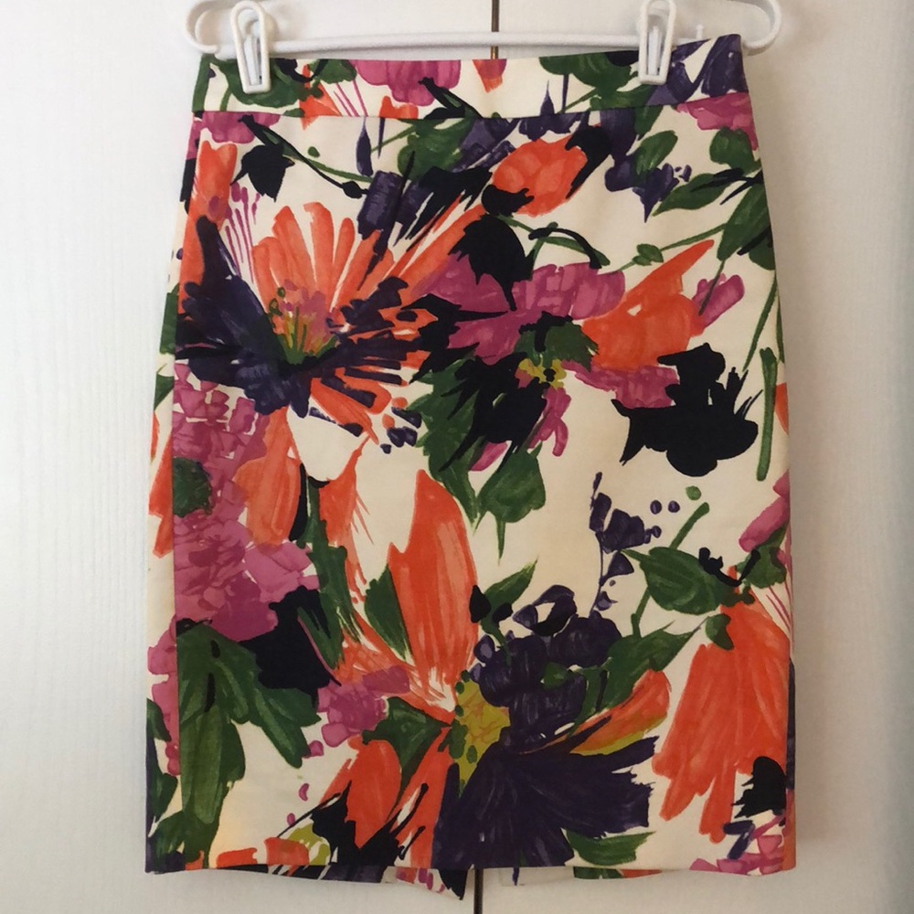 Jcrew No.2 Pencil Skirt floral